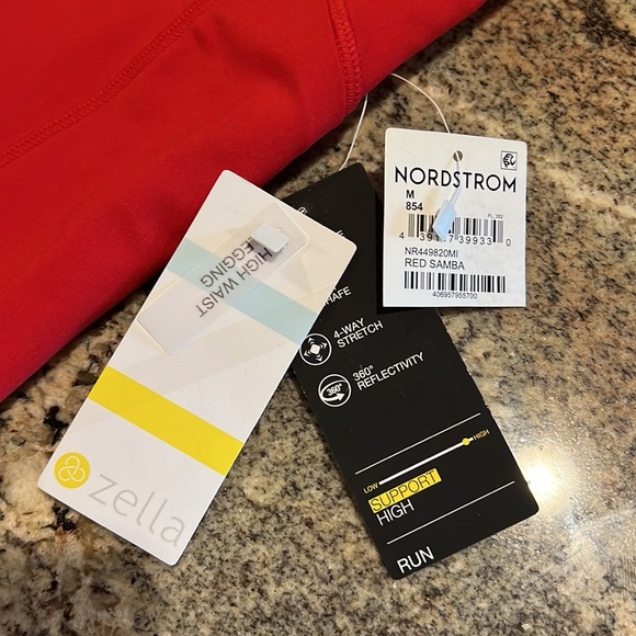 Zella red samba high wasted leggings NWT - Picture 3 of 8